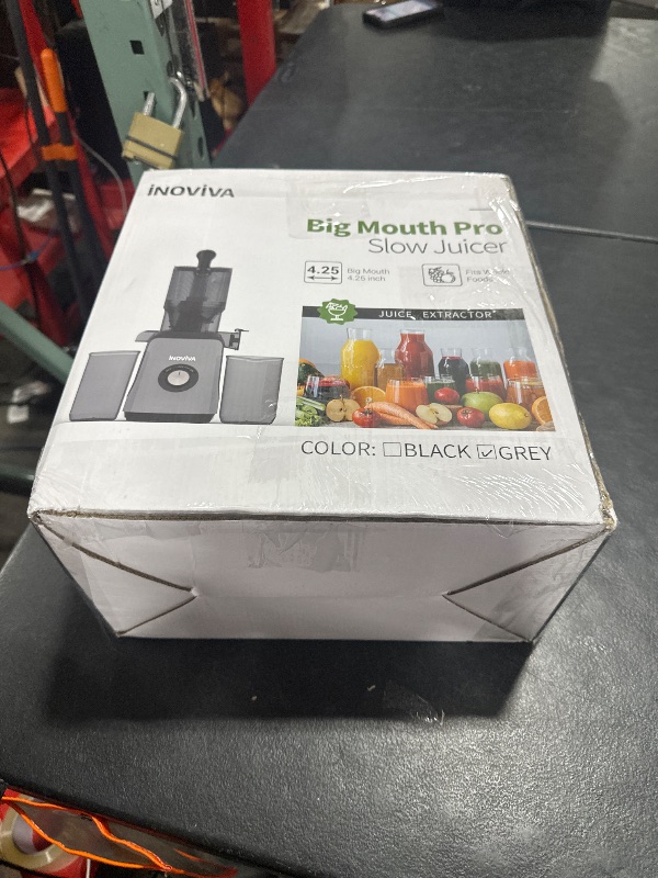 Photo 1 of Juicer Machines, INOVIVA Cold Press Juicer with 4.35" Large Feed Chute Fit Whole Fruits & Vegetables, Masticating Juicer Self Feeding Effortless for Batch Juicing, High Juice Yield, Easy to Clean