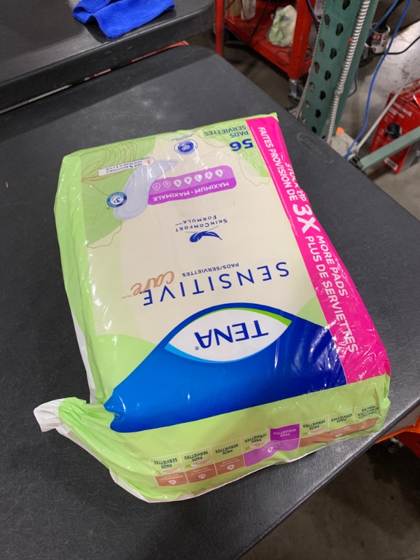 Photo 1 of TENA Sensitive Care Maximum Absorbency Incontinence/Bladder Control Pad for Women, Regular Length, 56 Count