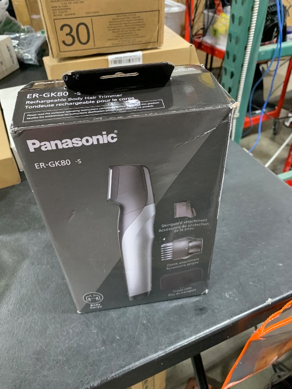 Photo 1 of Panasonic Body Groomer for Men and Women, Unisex Wet/Dry Cordless Electric Body Hair Trimmer with 2 Comb Attachments, Multi-Directional Shaving in Sensitive Areas - ER-GK80-S (Black)