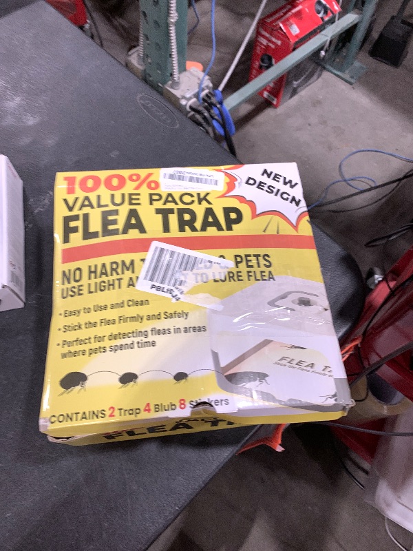 Photo 1 of 2 Pack Flea Traps for Inside Your Home, Flea Light Traps for Home Indoor with 4 Bulbs and 8 Sticky Discs, Bed Bug Trap Safe to Pets and Kids