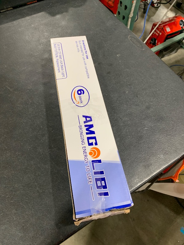 Photo 1 of amgolibi 18 Inch 15 Watt Black Light Bulb F15T8/BL Replacement T8 BL Fluorescent Lamps for 30W Machine 350BL 365-nm Blue Light 6 Count