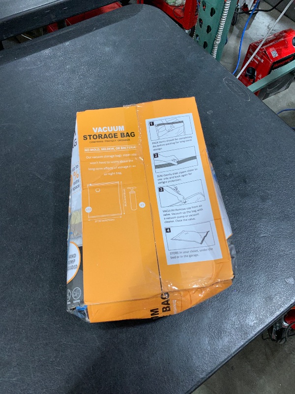 Photo 1 of 10 Jumbo Vacuum Storage Bags, Space Saver Bags Compression Storage Bags for Comforters and Blankets, Vacuum Sealer Bags for Clothes Storage, Hand Pump Included