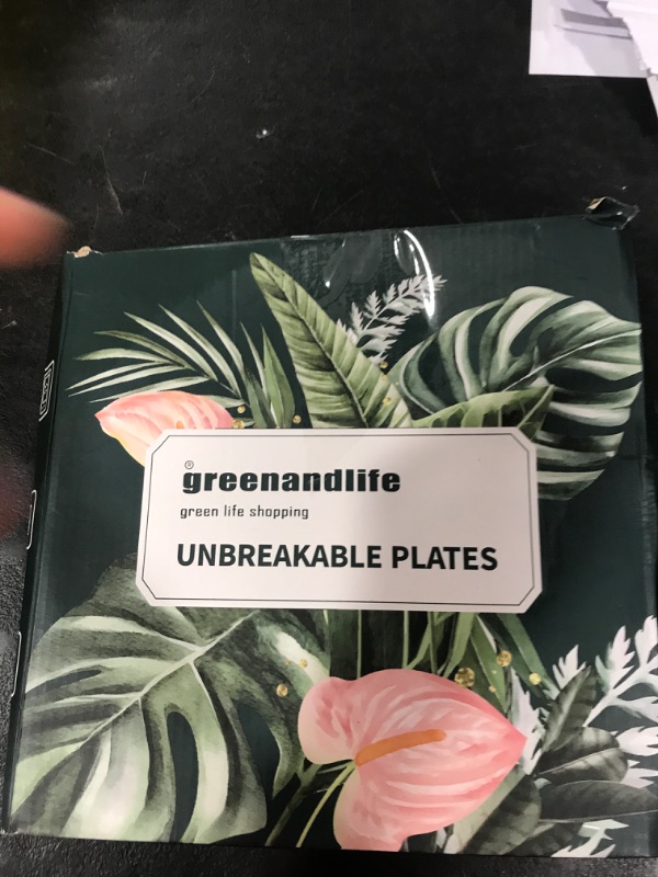 Photo 1 of greenandlife 10inch/6pcs Dishwasher & Microwave Safe Wheat Straw Plates, Alternative for Plastic Plates, Lightweight Reusable Unbreakable Dinner Plates, Non-toxin, BPA Free for Kids Adults