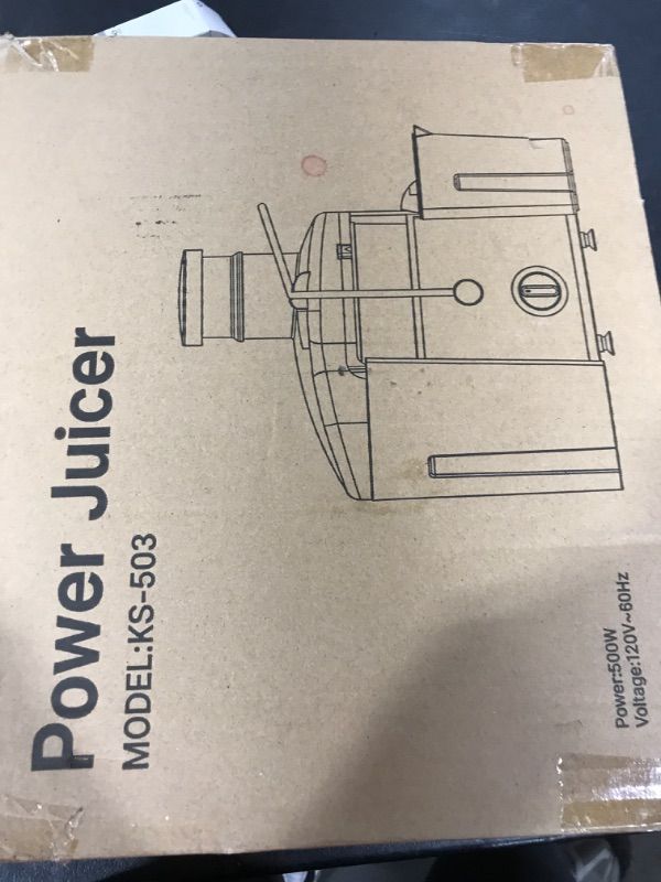 Photo 1 of QCen Juicer Machine, 500W Centrifugal Juicer Extractor with 3” Wide Mouth Feed Chute for Fruits & Vegetables, Easy to Clean, Stainless Steel, BPA-Free