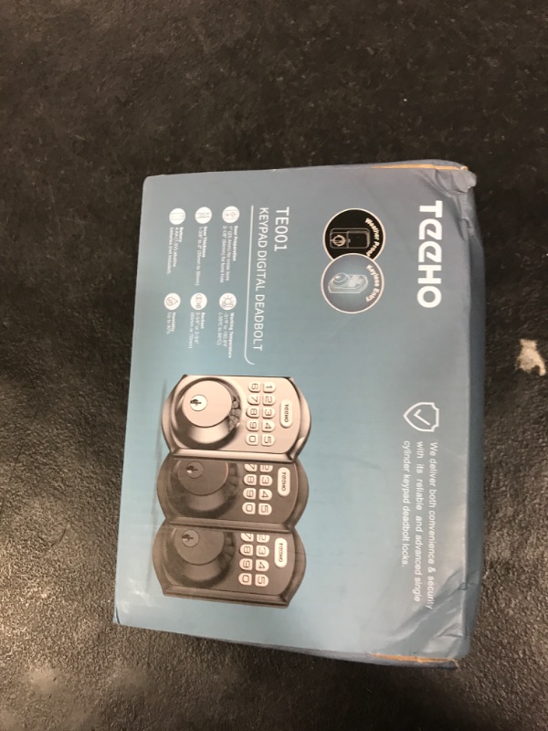 Photo 1 of TEEHO TE001 Keyless Entry Door Lock with Keypad - Smart Deadbolt Lock for Front Door with 2 Keys - Auto Lock - Easy Installation - Matte Black