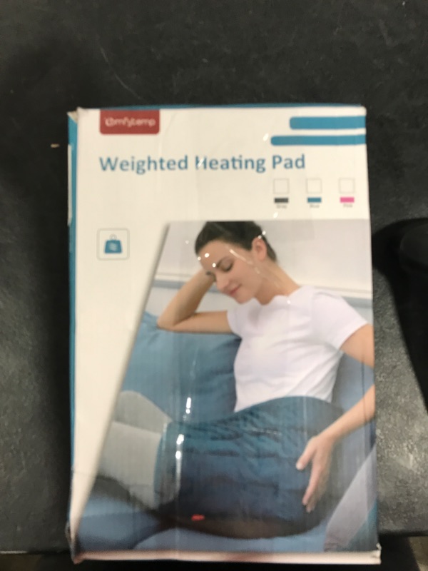 Photo 1 of Comfytemp Weighted Heating Pad for Back & Cramps, 2.2lb Electric Neck Shoulder Heat Pad, Birthday Gifts for Women Men Mom Dad, 2H Auto-Off, 12x24, Washable, Gray
