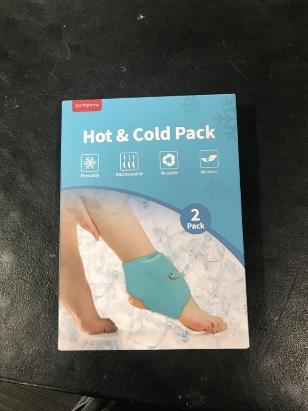 Photo 1 of Comfytemp Ankle Ice Pack Wrap for Swelling, Plantar Fasciitis, Foot Pain Relief, FSA HSA Eligible, Gel Packs for Injuries Reusable, Hot Cold Compression for Achilles Tendonitis, Sprain Ankles, 2 Packs
