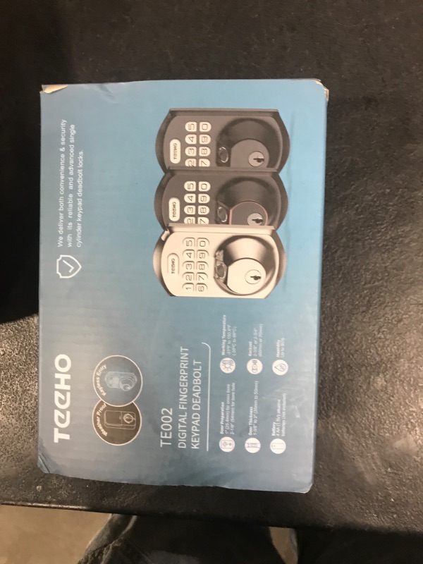 Photo 1 of TEEHO TE002 Fingerprint Door Lock - Keyless Entry Door Lock - Electronic Keypad Deadbolt - Smart Locks for Front Door - Auto Lock - Easy Installation - Satin Nickel