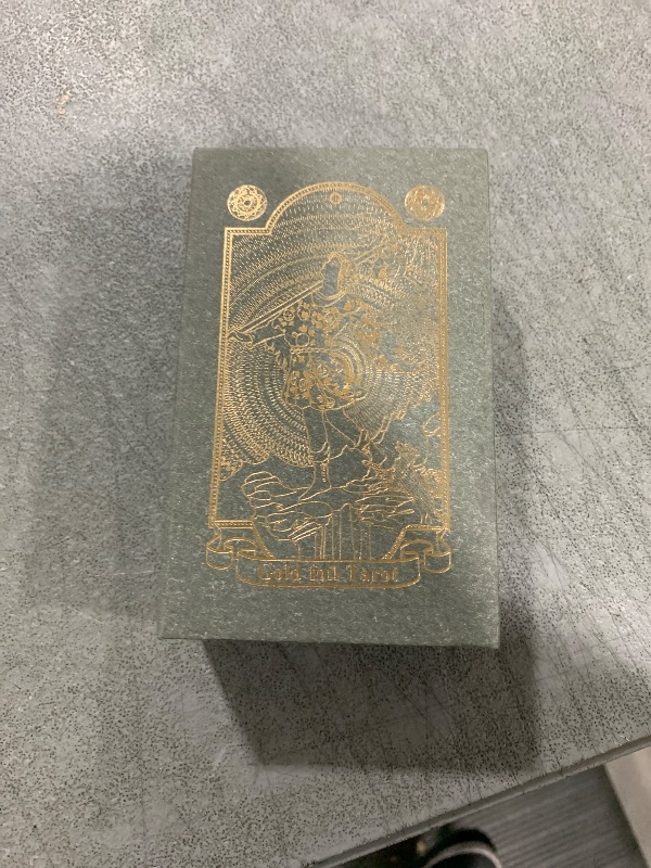 Photo 1 of KIINO 78 Gold foil Tarot Cards with Guide Book Tarot Deck for Beginners and Professional Player with Box Tarot PVC Durable Waterproof Wrinkle Resistant