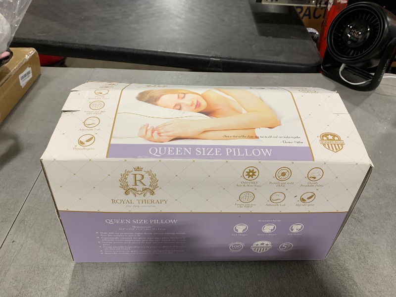Photo 1 of Royal Therapy Memory Foam Pillow, Queen Neck Pain Relief, Contour Cervical Pillow, for Neck and Shoulder Pain, Side, Back and Stomach Sleeper
