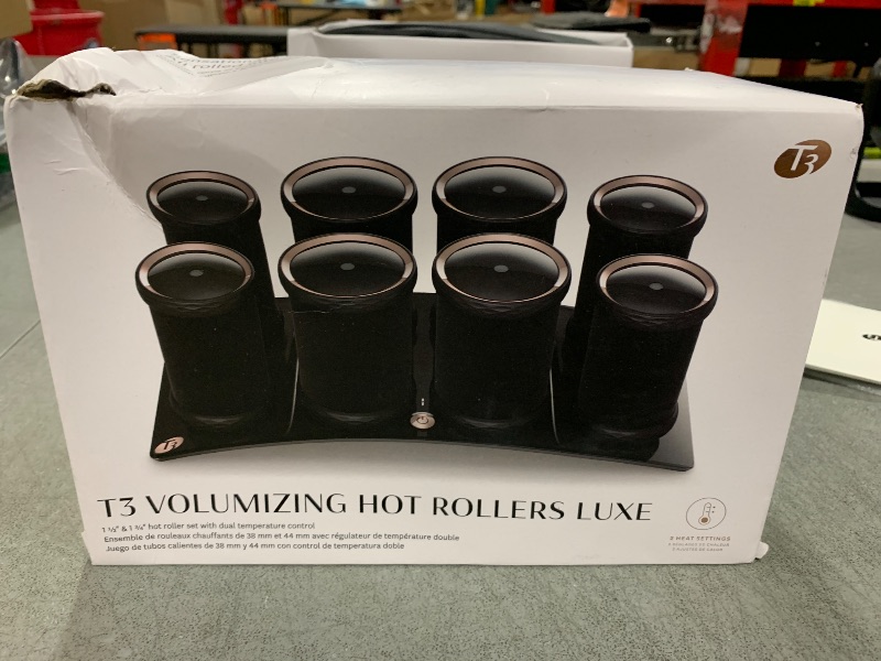 Photo 1 of T3 - Volumizing Hot Rollers LUXE | Premium Hair Curler Set for Long Lasting Volume, Body & Shine | Set of 8-4 XL (1.75") & 4 Large (1.5”)