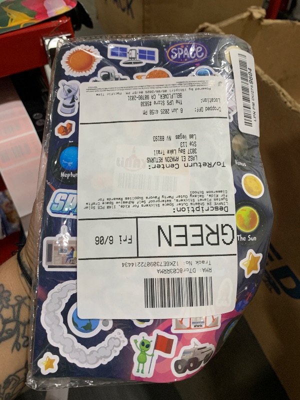 Photo 1 of LINAYE 24 Sheets Outer Space Stickers for Kids, 1140 PCS Solar System Planet Stickers, Waterproof Self Adhesive Space Crafts for Kids, Galaxy Outer Party Favors Supplies Rewards for Classroom School