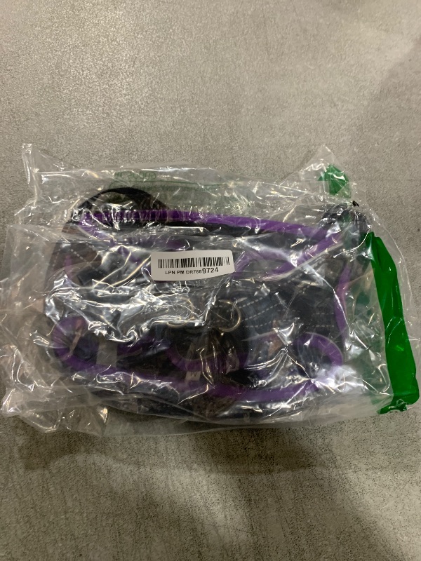 Photo 1 of AMTOR Small Dog Harness with Leash Set, No Escape Easy Walk Puppy Harnesses for Training Walking, Step-in Reflective Soft Dogs Vest for XS S Medium Extra-Small Large Sized Dog(Black/Purple)