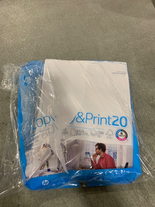 Photo 1 of HP Printer Paper | 8.5 x 11 Paper | Copy &Print 20 lb | 1 Ream Case - 500 Sheets| 92 Bright | Made in USA - FSC Certified | 200060