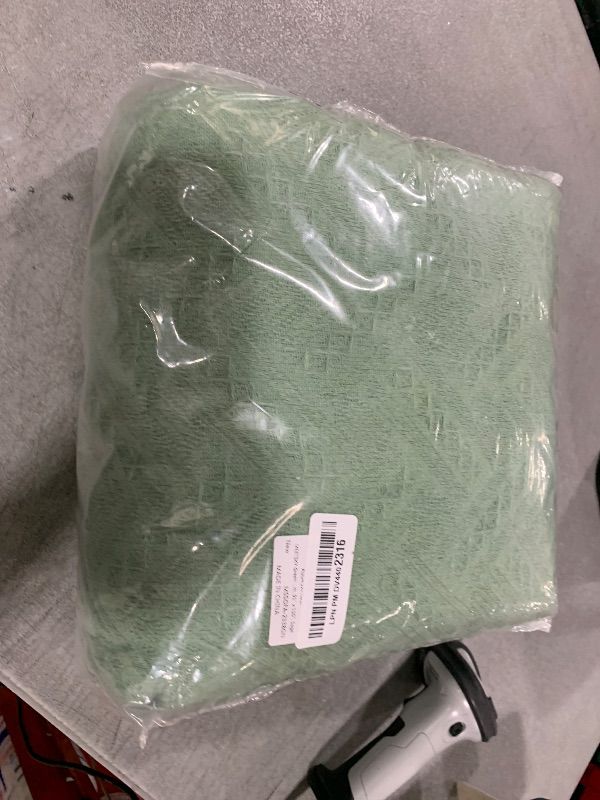 Photo 1 of MEETSKY Green Couch Cover Sofa Slipcover for Sectional Sofa Covers Protector Universal Use Cotton Blend Thick Fabric Washable, Woven Texture Modern Design for Living Room, 91" x 150", Sage