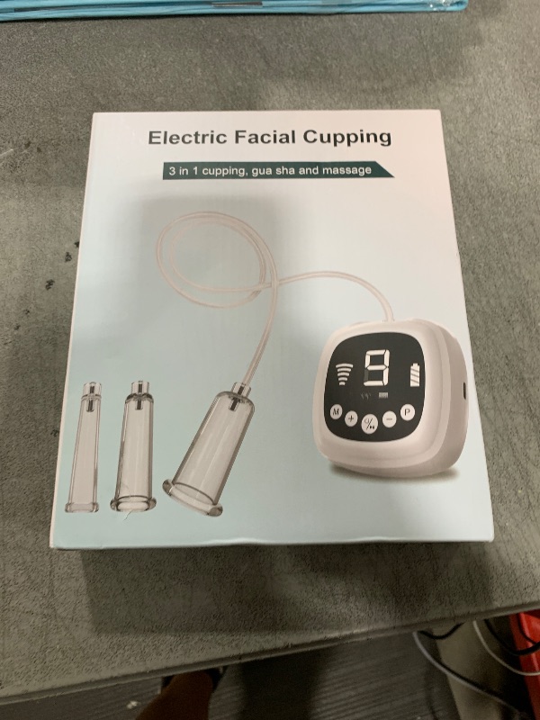 Photo 1 of Electric Facial Cupping Set for Face - 3-In-1 Face Cupping, Gua Sha & Massage Tools for Skin Care - Multifunctional Facial Neck Eye Cuppings Massager for Wrinkle With 3 Modes & 5 Frequencies & 9 Gears