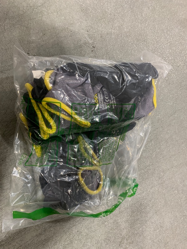 Photo 1 of LOCCEF Work Gloves MicroFoam Nitrile Coated-6 Pairs,Seamless Knit Nylon Gloves,Gray Work gloves (9/L, Gary-6 Pairs)