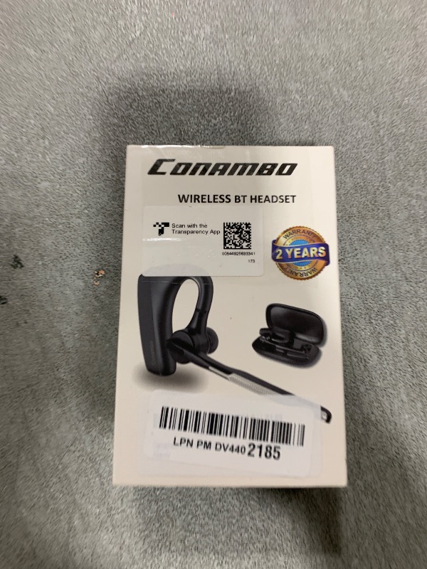Photo 1 of Conambo 2025 Upgraded K18 Bluetooth Headset V5.1 Wireless Headset with Dual Mic Noise Canceling& Mute, 16Hrs Talk time Single Ear Bluetooth Earpiece for iPhone Android Cell Phone Trucker Office Work