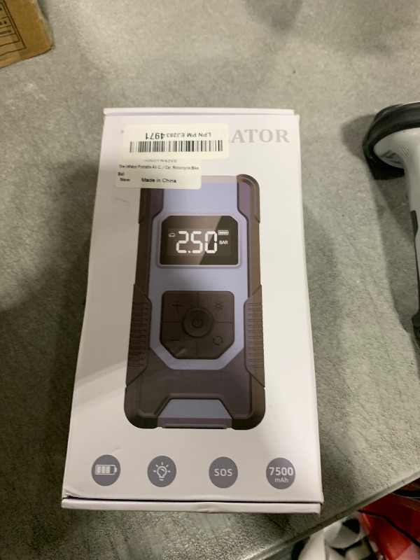 Photo 1 of Portable Air Compressor Tire Inflator, 160PSI 4X Faster Air Pump with Digital Pressure Gauge & LED Display, Auto Shut-off Function for Car, Motorcycle, Truck, Bike, Ball
