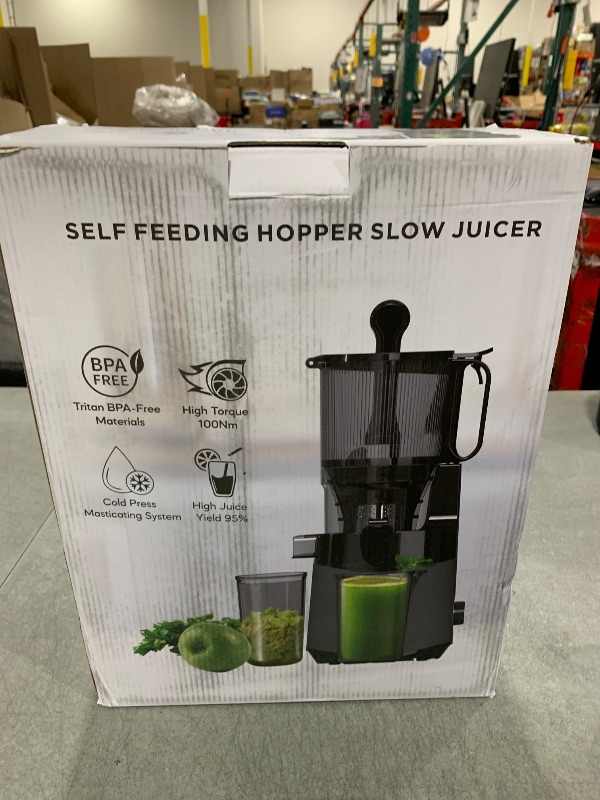 Photo 1 of Cold Press Juicer, 5.8" Extra Large Feed Chute Fit Whole Fruits & Vegetables, 350W Slow Masticating Juicer Machines, Easy to Clean,High Juice Yield?Grey?