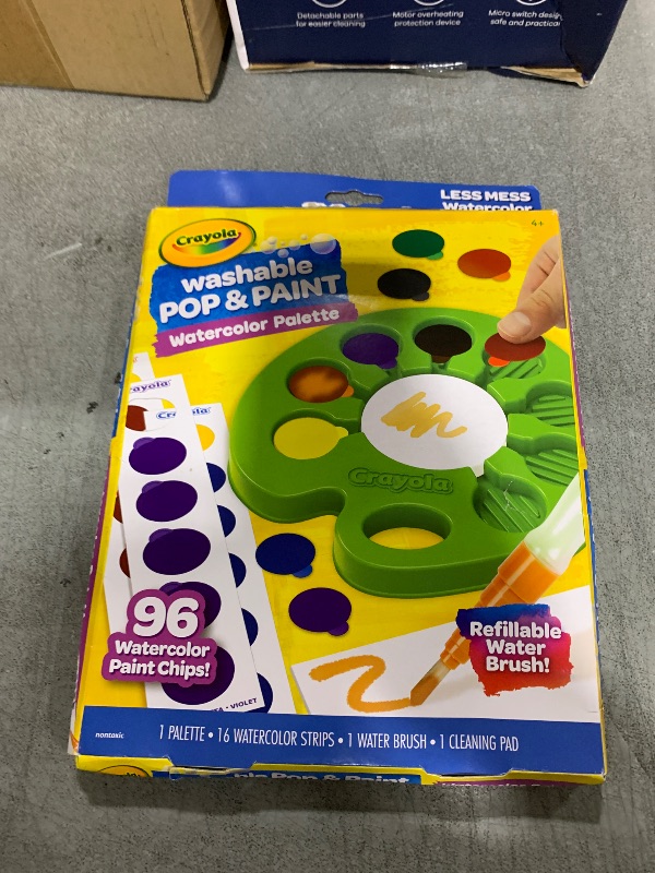 Photo 1 of Crayola Watercolor Pop & Paint Palette, Washable Paint Kit, Less Mess Watercolor Paint Set for Kids, Arts & Crafts, Toddler Gifts