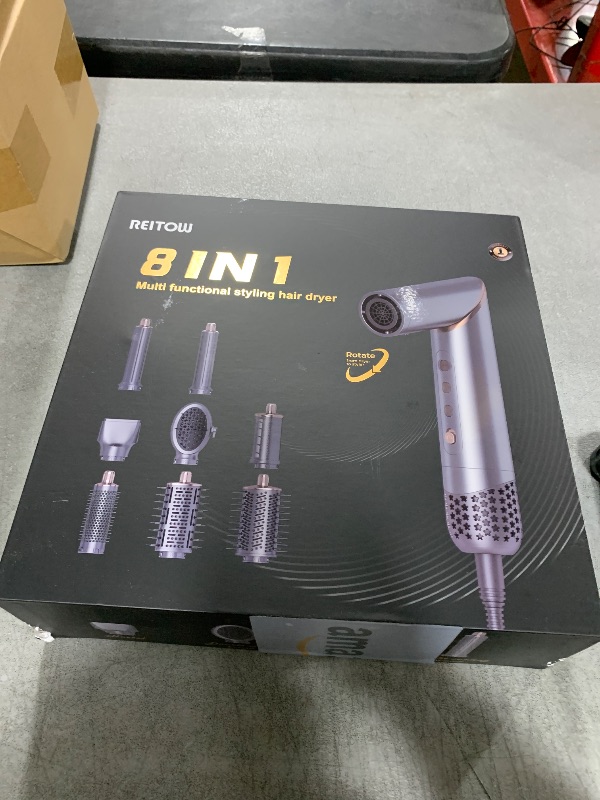 Photo 1 of 8 in 1 Hair Wrap Air Styler, Flex Magic Air Curler for Hair Dupe, Hot Air Brush Styler and Dryer in One Style, Autowrap Airstyler, Gray