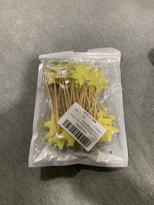 Photo 1 of Thinp 50 Pcs Gold Star Cupcake Toppers,Stars for Cake Decorating Star Cake Toppers Gold Cupcake Toppers Sticks for Wedding Engagement Bridal Shower Birthday Party