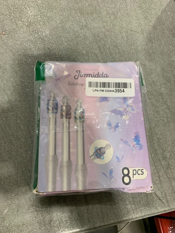 Photo 1 of JIMMIDDA Gel Pens Office School Supplies Gifts for Women Men, Rotating Stress Relief Pen, 8 Pcs 0.5mm Black Ink Pens, Quick Dry Pens For Journaling, School Supplies for Teenagers (Colorfuls Non-Mute)
