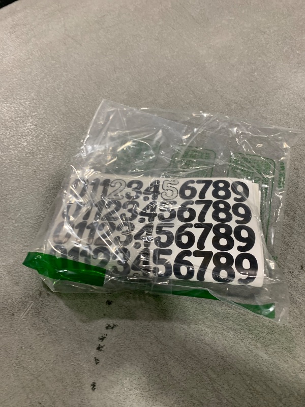 Photo 1 of 1 Inch Black Number Stickers, 864 Pieces 0-9 Self Adhesive Numbers Puntuaction Label Stickers for Mailbox, Scrapbooking