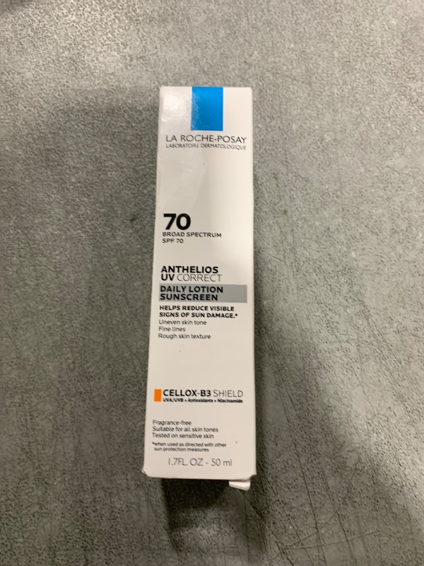 Photo 1 of La Roche-Posay Anthelios UV Correct Sunscreen Moisturizer SPF 70, Daily Anti-Aging Face Moisturizer with Sunscreen and Niacinamide to Even Skin Tone & Fine Lines, Sun Protection for Sensitive Skin