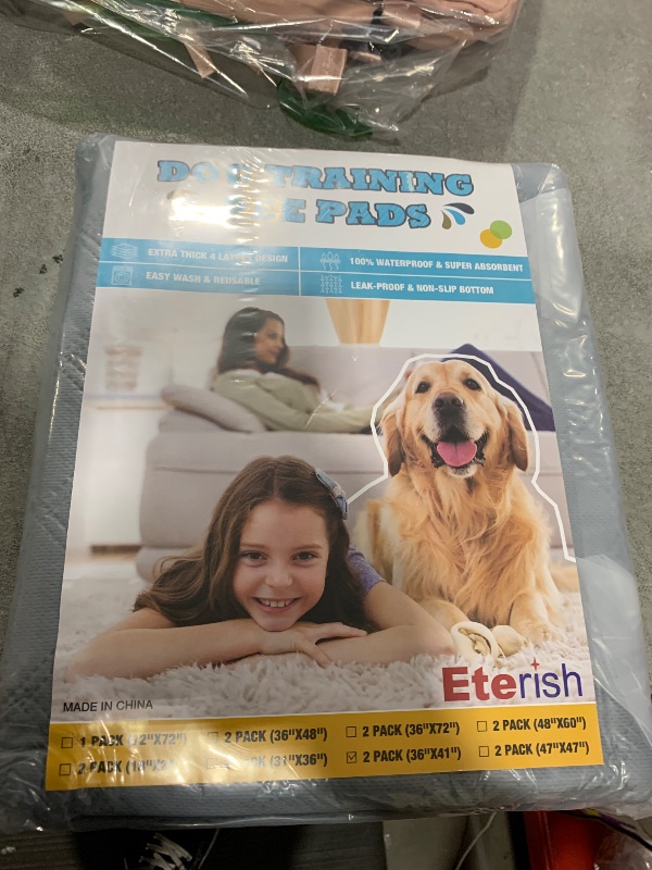Photo 1 of Eterish Reusable Washable Pee Pads for Dogs Large/Extra Large 36'' x 41'' 2 Pack, Absorbent Pet Puppy Dog Training Pads Non-Slip, Waterproof Whelping Potty Pads for Dogs Leak-Proof