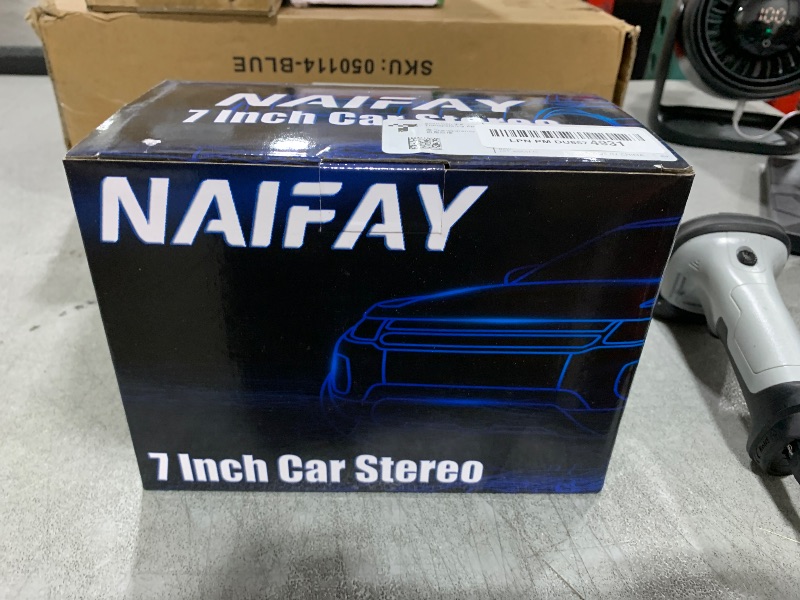 Photo 1 of Naifay Double Din Car Stereo Compatible with Apple Carplay and Android Auto, 7 inch HD Touchscreen Car Radio Car Audio Receivers, Bluetooth, Backup Camera, Mirror Link, USB/AUX/TF/Subwoofer, FM Radio