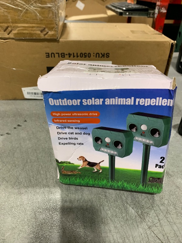Photo 1 of Solar Ultrasonic Animal Repellent Cat Repellent Outdoor Deer Squirrel Repellent Dog Repeller with Motion Detector&Flashing Light, Racoon Coyote Skunk Rabbit Deterrent for Yard (2)
