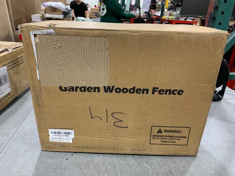 Photo 1 of GHWIE Wooden Garden Fence Wood Garden Edging Border Decorative Landscape Border Edging,Planting Tree Fence Landscape Edging Flower Bed Fences-11.8'' H x 48'' L (3 Pack,12Ft Total Length)