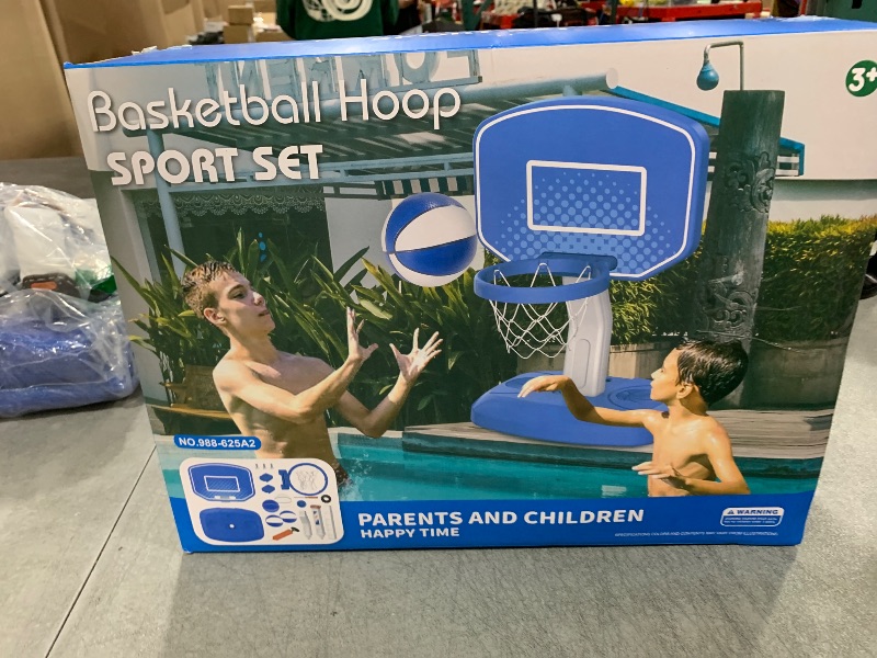 Photo 1 of YIFUHH Pool Basketball Hoop, Poolside Basketball Hoop for Swimming Pool, Pool Accessories for Inground Pools, Adjustable Height Hoop for Indoor Outdoor Play, Pool Toys Game for Kids and Adults