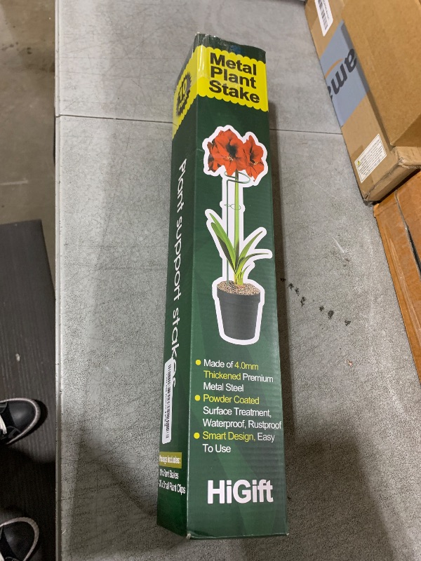 Photo 1 of 10 Pack Height Adjustable Plant Support Stakes (17" or 32" Inches), Metal Plant Stakes for Indoor Outdoor Plants, Tall Plant Stick Support Ring Cages for Garden Flower Amaryllis Orchid Gladiolus