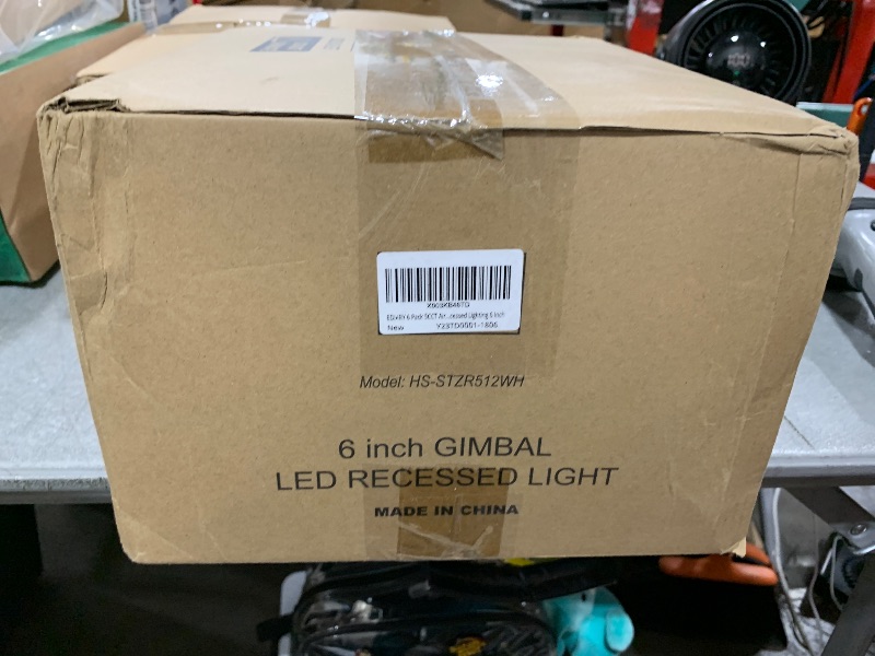 Photo 1 of LEDIARY 6 Pack Gimbal LED Recessed Lighting 6 Inch, 5CCT Adjustable Recessed Light Slim Selectable 2700K-6000K,750LM Air Tight Canlights with Jbox,Canless Downlight Ceiling Light with IC Rated ETL
