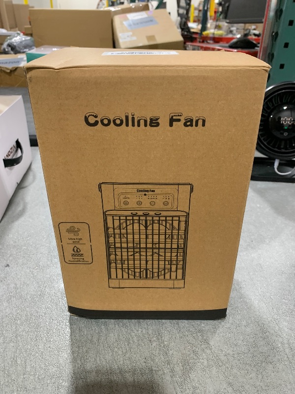 Photo 1 of Portable Air Conditioners for Bedroom, Dual Motor Evaporative Air Cooler with 3 Speeds & 3 Mist, 7 Color Night Light Cooling Fan with 2-8H Timer, 1100ML Personal AC Unit for Office Room