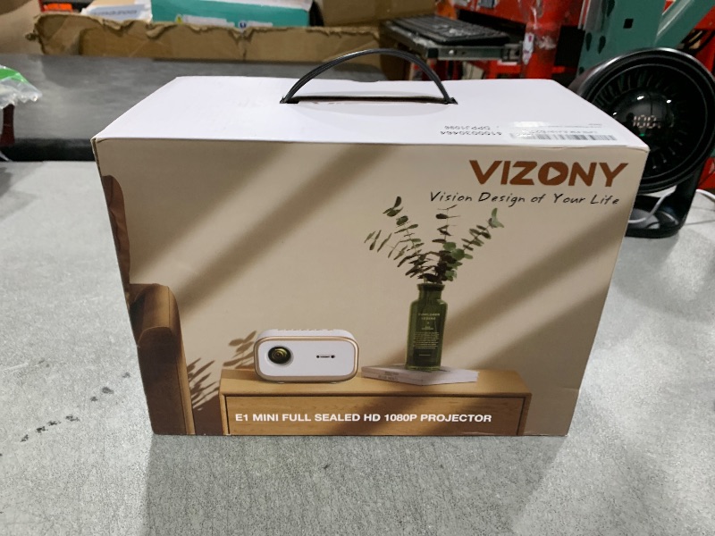 Photo 1 of VIZONY E1 Pro Netflix-Certified Smart Projector, 550 ANSI Lumens, WiFi Bluetooth, Auto Focus & Keystone, Native 1080P & 4K Support, Full-Sealed Optical Engine, Portable Home Theater for Indoor/Outdoor