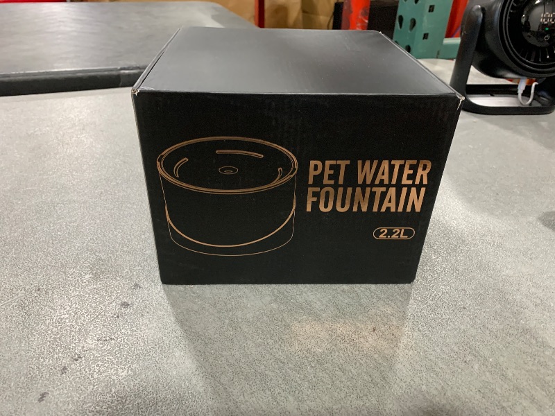 Photo 1 of Kastty Super Quiet Water Fountain for Cats Inside, Pet Water Fountain for Kitty, Cat Waterer, Dog Bowl Dispenser 2.2L/74oz,with Super Long Life Span Pump, Black+Colorful LED Light