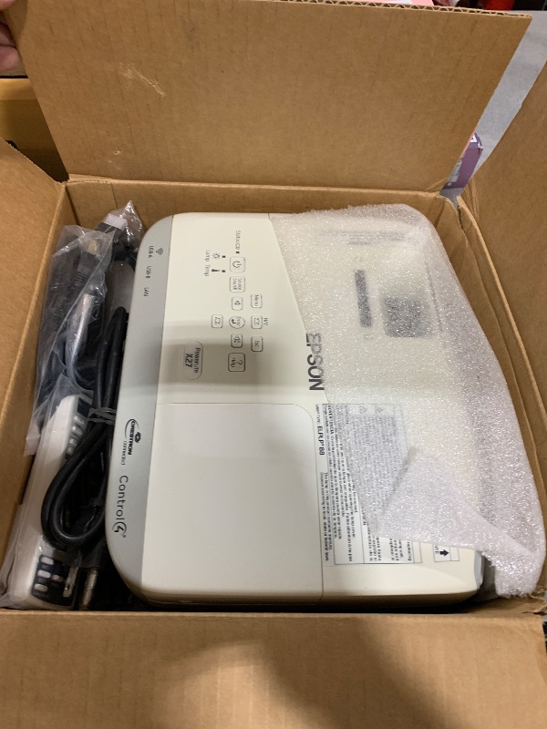 Photo 1 of Epson V11H692020 LCD Projector, PowerLite X27,White (Renewed)