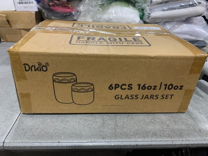 Photo 1 of DRKIO 10 & 16 Oz Overnight Oats Containers with Lids - 6 Pack Glass Storage Jars with Airtight Lids Wide Mouth Mason Food Jars Great for Meal Prep Salad Chia Puddirg Snacks Yogurt Sugar Spice CerealLPNPMDQ6373480
