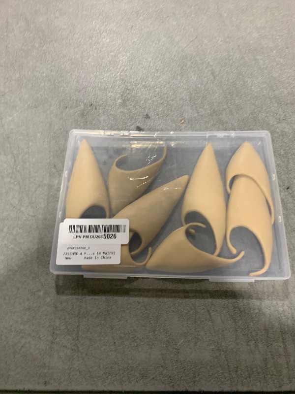 Photo 1 of FRESHME 4 Pairs Fairy Pixie Elf Ears - Medium and Long Style Cosplay Soft Pointed Ears Tips Anime Party Costume Makeup for Masquerade Halloween Elven Vampire