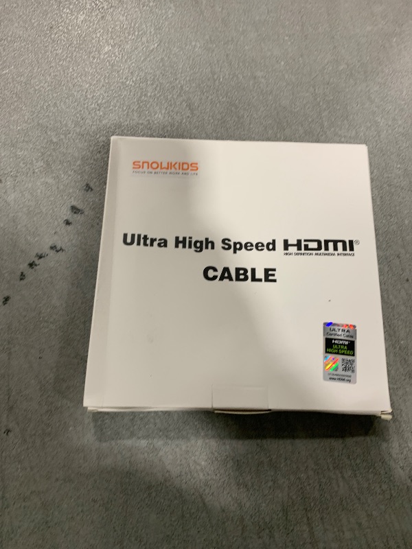 Photo 1 of Snowkids 8K Certified HDMI 2.1 Cable 10 ft, 48Gbps Ultra High-Speed HDMI Cables Cord, 10K 8K@60Hz, 4K@120Hz Compatible for TV/Laptop/Monitor/PS-5/X-box/Projector/Entertainment/Sound System & More