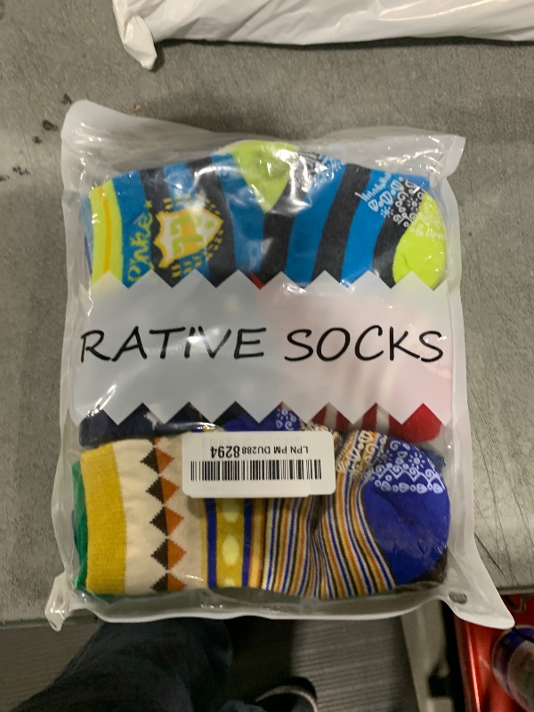 Photo 1 of RATIVE Non Skid Anti Slip Crew Socks With Grips for Baby Toddlers Boys (1-3T, 12-pairs/RB-71518)
