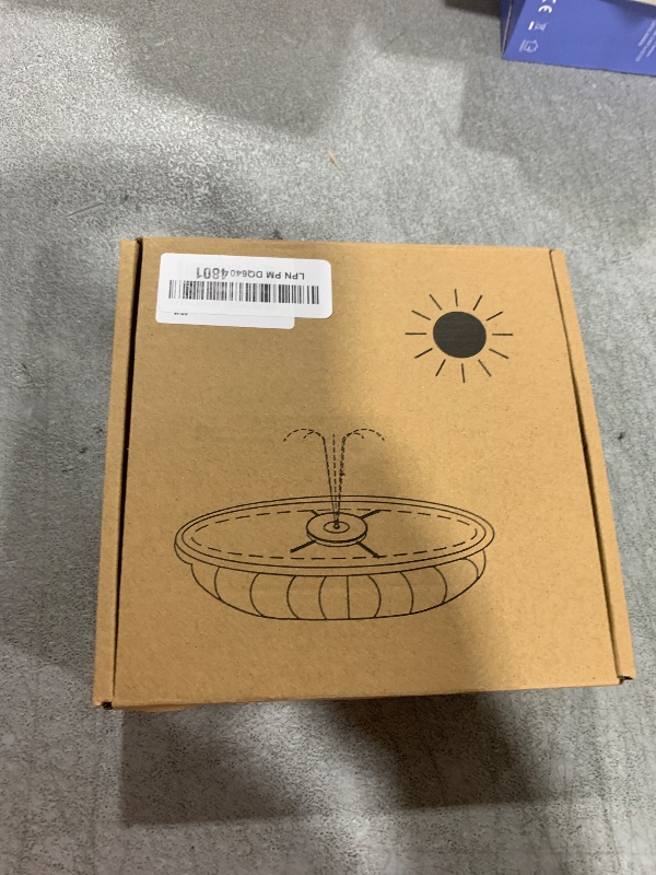Photo 1 of Yzert Solar Water Founatin White Flower Glass - No Battery, 3.5W Solar Fountain Pump for Bird Bath with 4 Fixed Rods&7 Nozzles, Bird Bath Fountains Solar Power for Garden, Outdoor, Pond,Pool