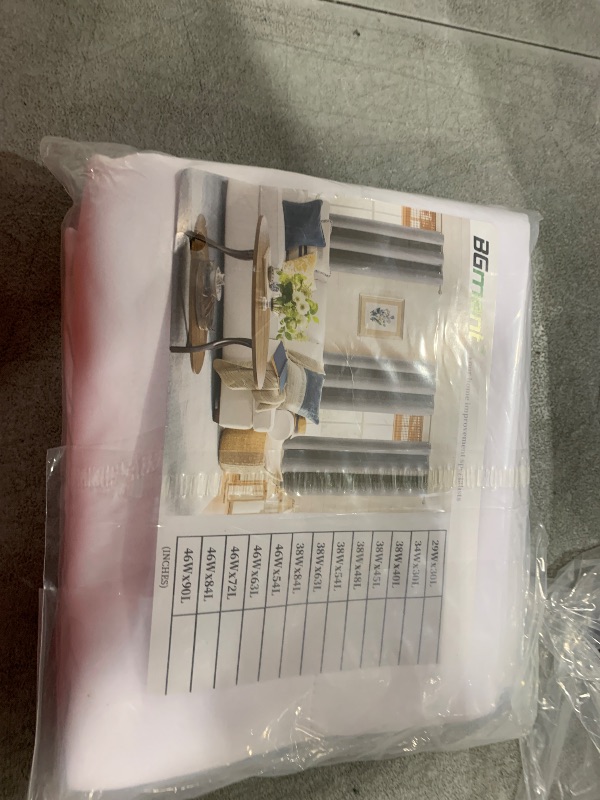 Photo 1 of BGment White Curtains 45 Inches Length for Short Window - Rod Pocket 34 Inch Wide Small Drapes for Bedroom Kitchen Cafe Basement Privacy, 2 Panels, 34 x 45 Inch