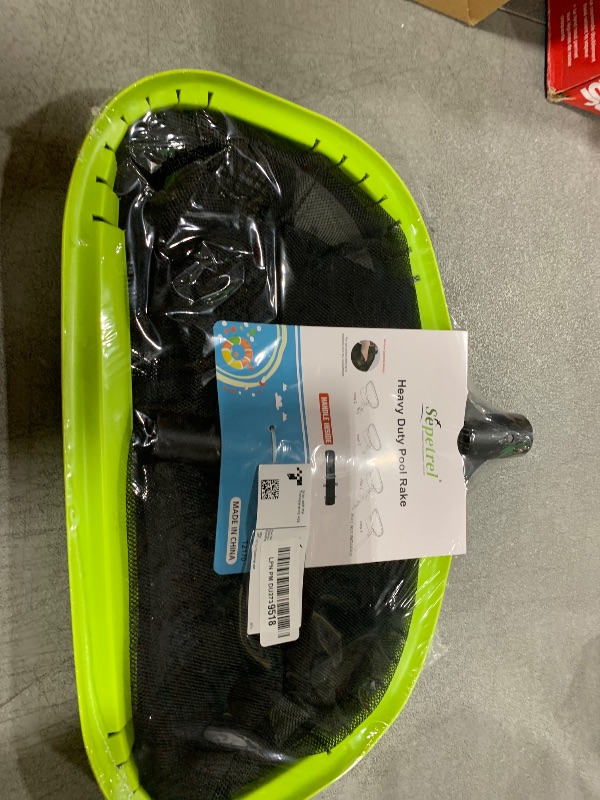 Photo 1 of Sepetrel Pool Net,Professional Swimming Pool Leaf Skimmer Nets for Cleaning with Double-Layer Deep Big Bag,Heavy Duty Aluminum Frame & Handle Rake(Pole Not Included)