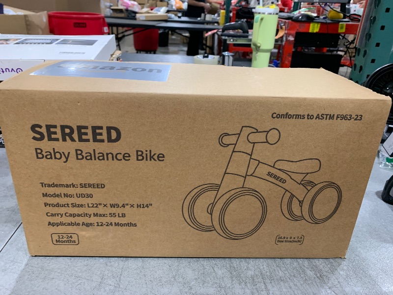 Photo 1 of SEREED Baby Balance Bike for 1-2 Year Olds - 4 Wheels, First Bike for Toddlers, Birthday Gift (Green)