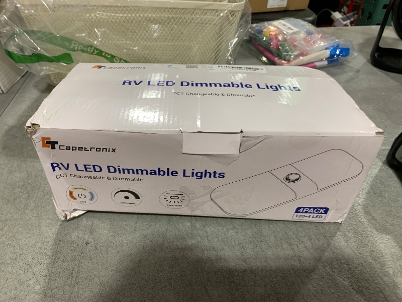 Photo 1 of CT CAPETRONIX RV Lights Interior 1700LM, 3 Color TEM Camper Lights, Dimmable 12v Volt Led Fixture, Ceiling Dome Light w Switch for RV/Camper/Car/Trailer/Boat (Warm Cool Natural White) 4Pack